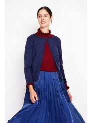 ASSUILI Kardigan w kolorze granatowym rozmiar: 34. Niebieskie kardigany Assuili, bez wzorów. Za 113.99 zł.