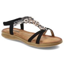 Czarne Sandały Artiker Stylowe Płaskie Obuwie Damskie. Czarne sandały Artiker, bez wzorów, eleganckie, bez obcasa, na płaskiej podeszwie, bez zapięcia. Za 139.00 zł.