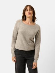 Just Cashmere Kaszmirowy sweter "Abigail" w kolorze szarobrązowym rozmiar: L. Brązowe swetry Just Cashmere, l, bez wzorów, z kaszmiru, bez ramiączek. Za 286.16 zł.