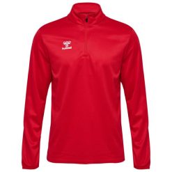 Bluza hmlESSENTIAL HALF-ZIP. Czerwone bluzy Hummel, m, bez wzorów, bez kaptura. Za 153.50 zł.