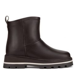 Botki GINO ROSSI. Brązowe botki Gino Rossi, bez wzorów, bez obcasa, na płaskiej podeszwie, bez zapięcia. Za 439.99 zł.