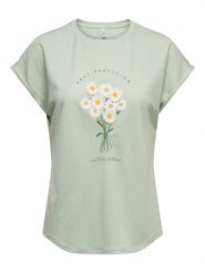 ONLY Koszulka w kolorze zielonym rozmiar: XS. Zielone bluzki Only, xs, bez wzorów, bez kołnierzyka, bez ramiączek. Za 61.17 zł.