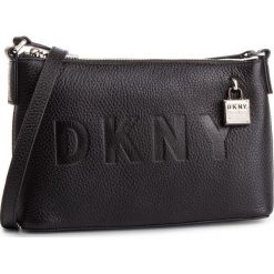 Torebka DKNY - Commuter-Sm R84EA893 Black/Silver BSV. Czarne listonoszki DKNY, bez wzorów, ze skóry, bez dodatków. W wyprzedaży za 389.00 zł.