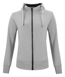Clique Classic Hoody Full Zip Women – damska bluza z kapturem szara melanż –. Szare bluzy CLIQUE, s, bez wzorów, z bawełny, z kapturem. Za 238.39 zł.
