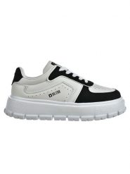 BIG STAR Sneakersy w kolorze biało-czarnym rozmiar: 38. Białe trampki Big Star, bez wzorów, bez zapięcia. Za 105.38 zł.