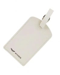 Identyfikator bagażu WINGS zawieszka do walizki tag BEIGE. Brązowe walizki Wings, bez wzorów. Za 16.90 zł.