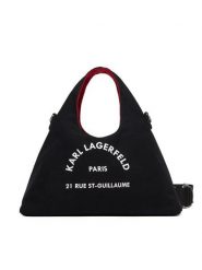 KARL LAGERFELD Torebka B1W50016 Czarny. Czarne torebki klasyczne KARL LAGERFELD, bez wzorów, z materiału, bez dodatków. Za 339.99 zł.