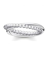 Thomas Sabo Srebrny pierścionek rozmiar: 58. Szare pierścionki Thomas Sabo, srebrne. Za 140.45 zł.