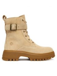 Timberland Trzewiki Cora Valley TB0A6FBWER31 Beżowy. Brązowe botki Timberland, bez wzorów, z nubiku, bez obcasa, na płaskiej podeszwie, bez zapięcia. Za 779.99 zł.