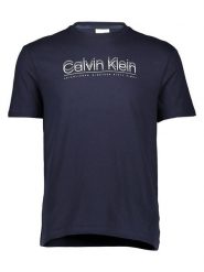 Calvin Klein Koszulka w kolorze granatowym rozmiar: M. Niebieskie bluzki Calvin Klein, m, bez wzorów, z bawełny, bez kołnierzyka, bez ramiączek. Za 104.99 zł.