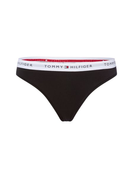 Tommy Hilfiger Stringi Kobiety Dżersej czarny, MD. Czarne stringi TOMMY HILFIGER, bez wzorów, z dżerseju. Za 59.95 zł.