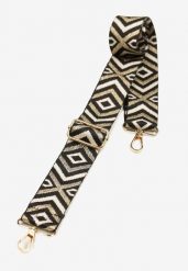 Czarny Pasek do Torebki w Geometryczny Print Sarovia. Czarne paski Renee, bez wzorów, z jeansu, eleganckie. Za 24.99 zł.