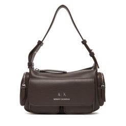 Torebka Armani Exchange. Brązowe torebki klasyczne Armani Exchange, bez wzorów, bez dodatków. Za 629.99 zł.