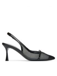 KARL LAGERFELD Sandały Sienna KL32704A Czarny. Czarne sandały KARL LAGERFELD, bez wzorów, z materiału, bez obcasa, na szpilce, bez zapięcia. Za 709.99 zł.