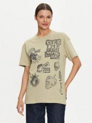 Vans T-Shirt VN000HHH Zielony Oversize. Zielone t-shirty Vans, m, bez wzorów, z bawełny, bez kołnierzyka, bez ramiączek. Za 89.99 zł.