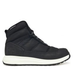 Sztyblety Helly Hansen. Czarne botki Helly Hansen, bez wzorów, bez obcasa, na płaskiej podeszwie, bez zapięcia. Za 659.99 zł.
