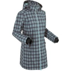 Długa kurtka softshell z polarem barankiem bonprix morski pastelowy - szary w kratę. Kurtki sportowe bonprix. Za 139.99 zł.