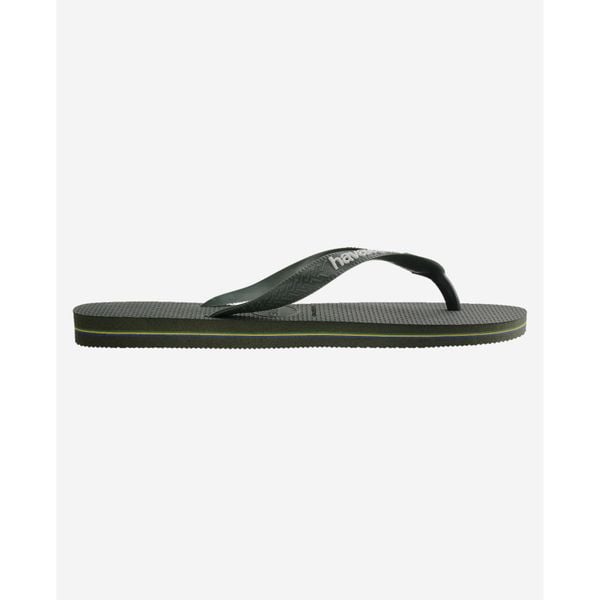 Klapki Havaianas Brésil Logo. Zielone klapki Havaianas, bez wzorów, z gumy, bez obcasa. Za 165.00 zł.