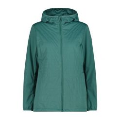 Kurtka damska turystyczna CMP 35Z5476. Zielone kurtki sportowe CMP, l, bez wzorów, z softshellu, z kapturem, trekkingowe. Za 465.60 zł.