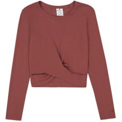 Crop Top Damski Z Okrągłym Dekoltem 117435 MS524. Brązowe topy Champion, s, bez wzorów, bez kołnierzyka, bez ramiączek. Za 200.99 zł.