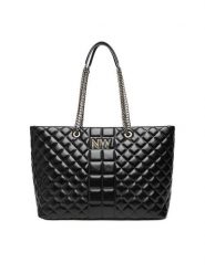 Nine West Torebka EO- VERMONT-III-LDA8407 Czarny. Czarne shopper Nine West, bez wzorów, z materiału, bez dodatków. Za 399.99 zł.