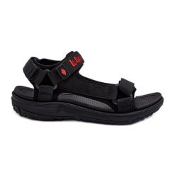 Damskie Sandały Lee Cooper LCW-24-34-2615 Czarne. Czarne sandały bez wzorów, sportowe, bez obcasa, bez zapięcia. Za 150.01 zł.