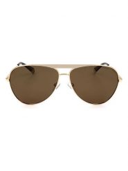 Polaroid Okulary przeciwsłoneczne unisex w kolorze złoto-brązowym rozmiar: 61. Brązowe okulary przeciwsłoneczne Polaroid, bez wzorów, z tworzywa sztucznego. Za 171.28 zł.