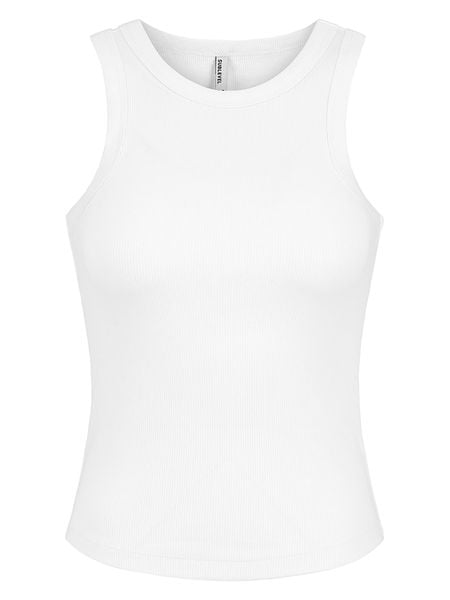 Sublevel Top w kolorze białym rozmiar: XS. Białe topy Sublevel, xs, bez wzorów, prążkowane, bez kołnierzyka, bez ramiączek. Za 32.90 zł.