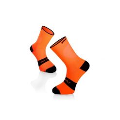 Skarpety rowerowe SKARPETKI ROWEROWE LEKKIE Fluo Orange. Pomarańczowe skarpety TRY TO FLY, bez wzorów. W wyprzedaży za 58.09 zł.