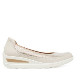 Półbuty Ara. Brązowe czółenka Ara, bez wzorów, bez obcasa, na koturnie, bez zapięcia. Za 489.99 zł.