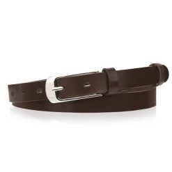Skórzany pasek damski BETLEWSKI DW-20 c.brązowy 90. Brązowe paski Betlewski, bez wzorów, ze skóry. Za 49.99 zł.