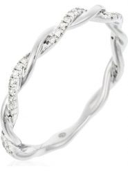 ATELIER DU DIAMANT Złoty pierścionek "Entrotillement" z diamentami rozmiar: 62. Szare pierścionki ATELIER DU DIAMANT, z diamentem, złote. Za 898.37 zł.