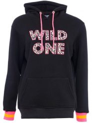 Zwillingsherz Bluza "Dorota" w kolorze czarnym rozmiar: S/M. Czarne bluzy Zwillingsherz, m, bez wzorów, z kapturem. Za 233.33 zł.