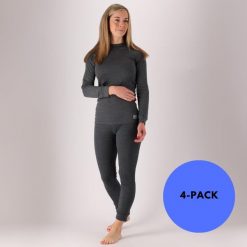 Spodnie termiczne damskie 4 szt. Brązowe bielizna sportowa HEAT KEEPER, xl, bez wzorów, z bawełny, narciarskie. Za 292.04 zł.