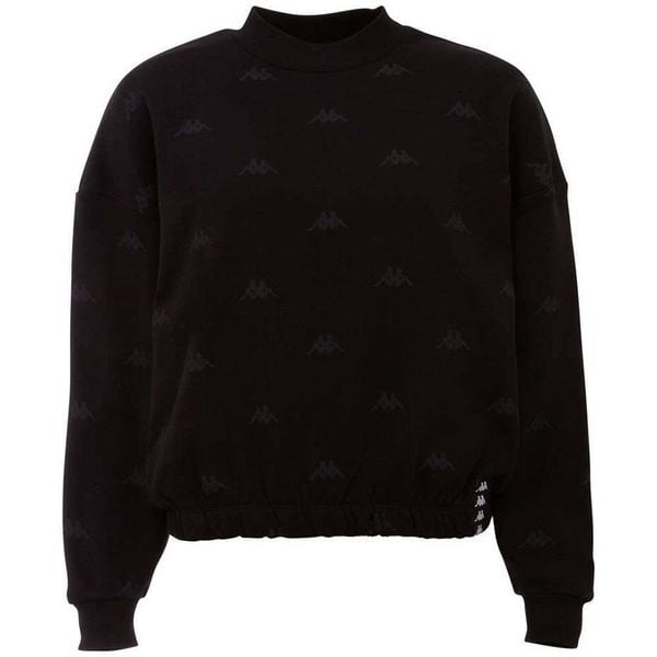 Bluza damska Kappa Ignara czarna. Czarne bluzy Kappa, s, bez wzorów, z bawełny, bez kaptura. Za 76.00 zł.