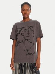 Desigual T-Shirt Budapest 25WWTK47 Szary Regular Fit. Szare t-shirty Desigual, m, bez wzorów, z bawełny, bez kołnierzyka, bez ramiączek. Za 269.99 zł.