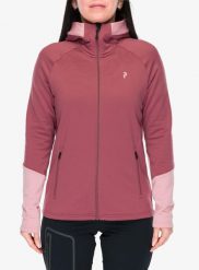 Bluza damska z kapturem Peak Performance Rider Essentials Zip Hood. Czerwone bluzy Peak Performance, m, bez wzorów, z elastanu, z kapturem. Za 643.49 zł.