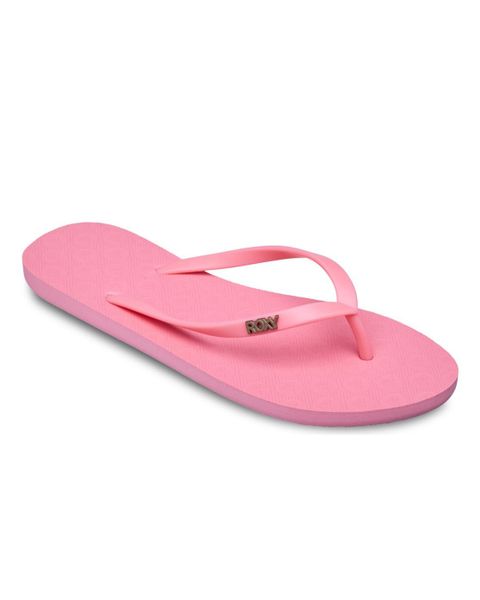 Japonki plażowe damskie Roxy VIVA IV. Szare klapki Roxy, bez wzorów, z gumy, bez obcasa. Za 74.99 zł.