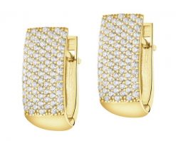 Złote kolczyki z cyrkoniami. Żółte kolczyki Apart, z cyrkonią, złote. Za 2,159.00 zł.