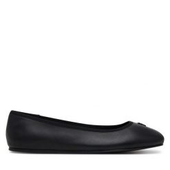 Baleriny Tommy Hilfiger. Czarne baleriny TOMMY HILFIGER, bez wzorów, bez obcasa. Za 289.99 zł.