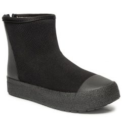 Botki Tretorn. Czarne botki Tretorn, bez wzorów, bez obcasa, na płaskiej podeszwie, bez zapięcia. Za 649.99 zł.