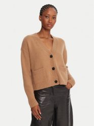 Weekend Max Mara Kardigan Filmato 2525346062 Beżowy Regular Fit. Brązowe kardigany Weekend Max Mara, xs, bez wzorów, z wełny. Za 1,189.00 zł.