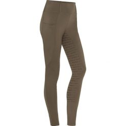 Damskie legginsy jeździeckie z pełną przyczepnością Equipage Kendra. Brązowe legginsy EQUIPAGE, s, bez wzorów, z elastanu, z podwyższonym stanem. Za 283.00 zł.