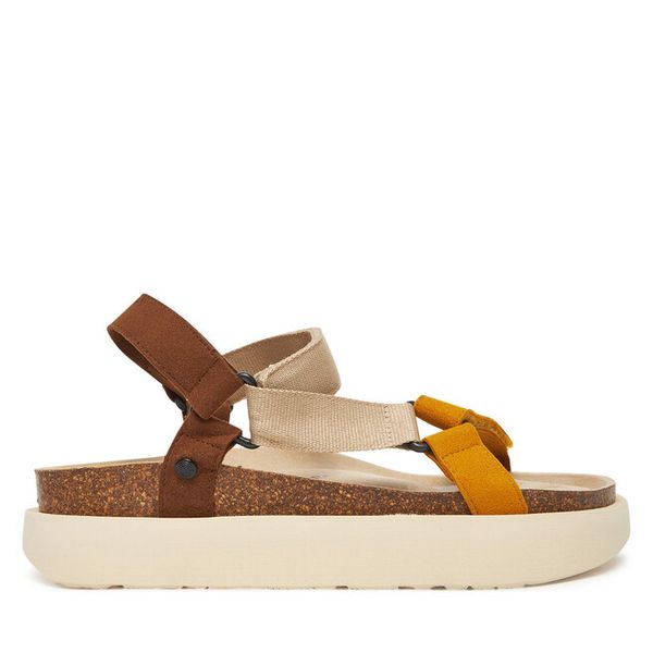 Sandały Genuins. Sandały Genuins, bez wzorów, bez obcasa, na płaskiej podeszwie, bez zapięcia. Za 259.99 zł.