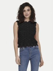 ONLY Bluzka Luna 15291602 Czarny Regular Fit. Czarne bluzki Only, s, bez wzorów, z syntetyku, bez kołnierzyka, bez ramiączek. Za 89.99 zł.