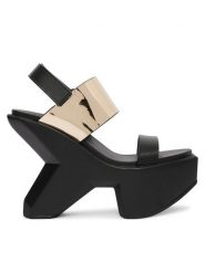 United Nude Sandały Boulder Sandal 109812213 Czarny. Czarne sandały United Nude, bez wzorów, ze skóry, bez obcasa, na koturnie, bez zapięcia. Za 1,819.00 zł.