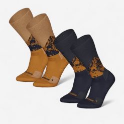 Skarpety turystyczne SH500 Mid. Skarpety QUECHUA, bez wzorów, z poliamidu. Za 69.99 zł.