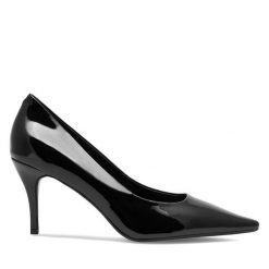 Szpilki Gino Rossi. Czarne szpilki Gino Rossi, bez wzorów, bez obcasa, na szpilce, bez zapięcia. Za 299.99 zł.
