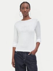 Juicy Couture Bluzka JCWCT226328 Biały Regular Fit. Białe bluzki Juicy Couture, xl, bez wzorów, z wiskozy, bez kołnierzyka, bez ramiączek. Za 199.99 zł.