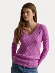 Polo Ralph Lauren Sweter 211971866504 Różowy Slim Fit. Czerwone swetry Polo Ralph Lauren, s, bez wzorów, z wełny, bez ramiączek. Za 1,199.00 zł.